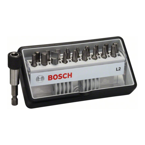 Bosch Schrauberbit-Set Robust Line L Extra-Hart 18+1-teilig 25mm PH PZ T, LS HEX