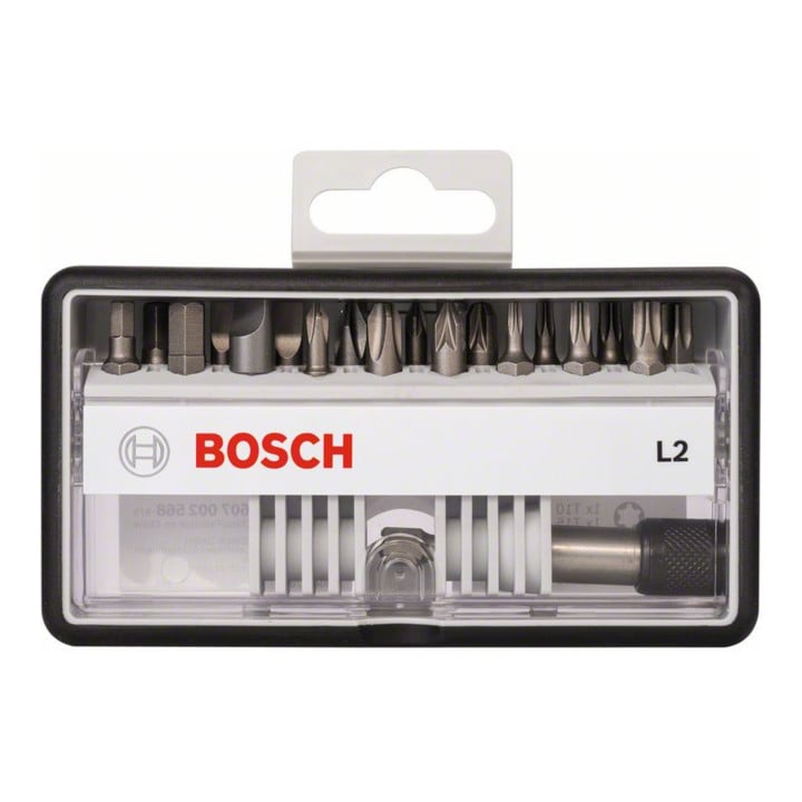 Bosch Schrauberbit-Set Robust Line L Extra-Hart 18+1-teilig 25mm PH PZ T, LS HEX