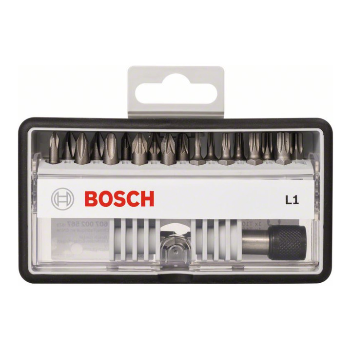 Bosch Schrauberbit-Set Robust Line L Extra-Hart 18+1-teilig 25mm PH PZ TX