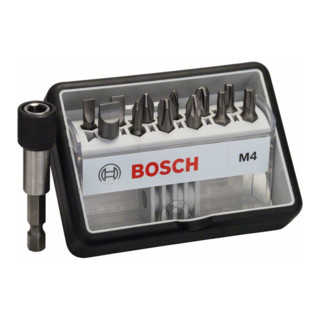 Bosch Schrauberbit-Set Robust Line M Extra-Hart 12+1-teilig 25 mm PH PZ TX LS