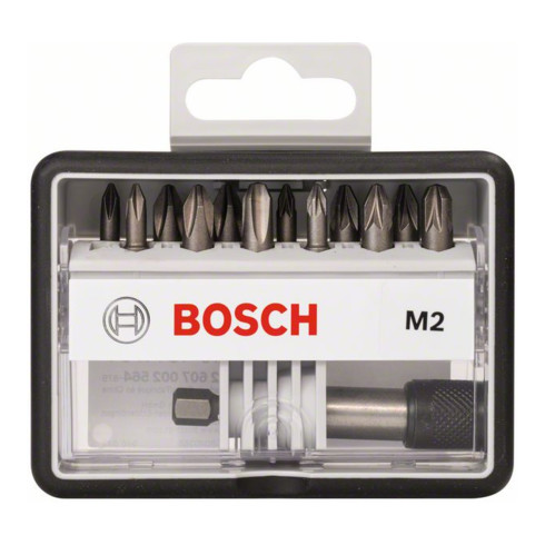 Bosch Schrauberbit-Set Robust Line M Extra-Hart 12 + 1-teilig 25mm PH PZ