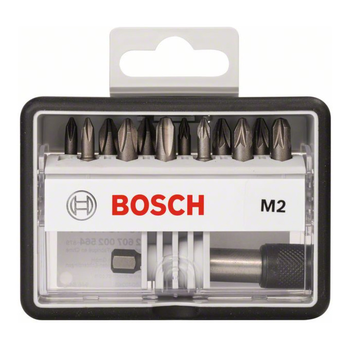 Bosch Schrauberbit-Set Robust Line M Extra-Hart 12 + 1-teilig 25mm PH PZ