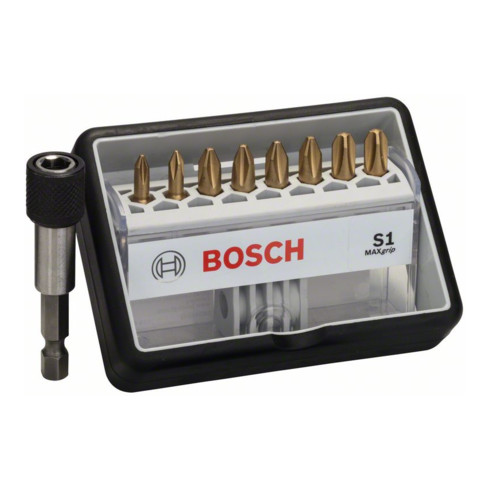 Bosch Schrauberbit-Set Robust Line S Max Grip, 8 + 1-teilig, 25 mm, PH