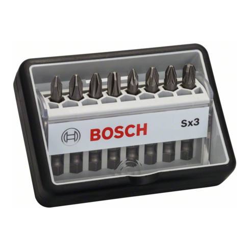 Bosch Schrauberbit-Set Robust Line Sx Extra-Hart 8-teilig 49 mm PH PZ