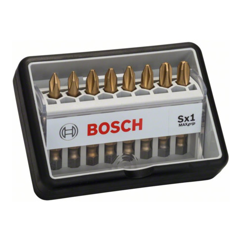 Bosch Schrauberbit-Set Robust Line Sx Max Grip, 8-teilig, 49 mm, PH
