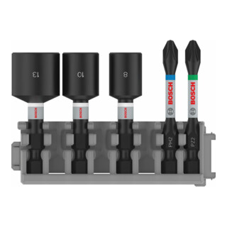 Bosch Schrauberbit- und Steckschlüssel-Set Impact Control 5-teilig