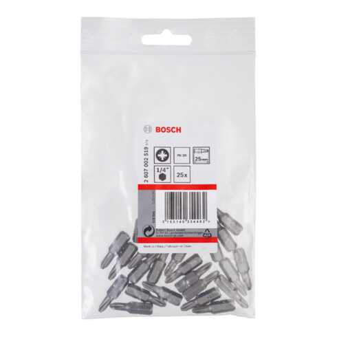 Bosch schroevendraaier bit extra hard Gereduceerd PH2R 25 mm