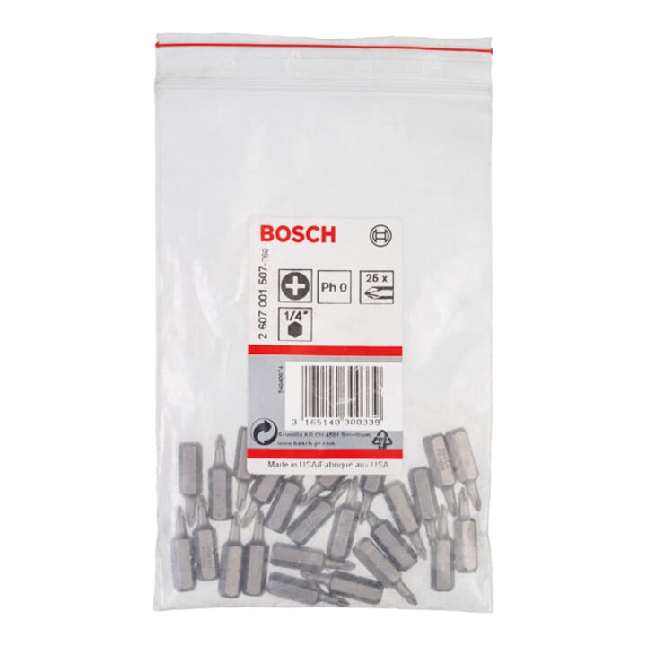Bosch schroevendraaier bit extra-hard, PH 0, 25 mm