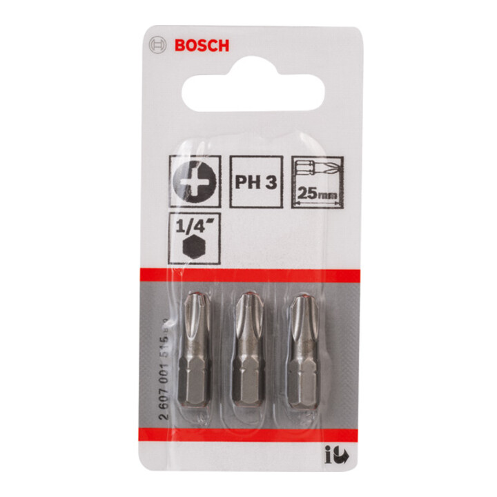 Bosch schroevendraaier bit extra hard PH 3 25 mm