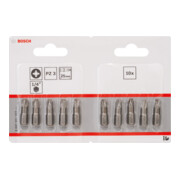 Bosch Pozidriv bit, L25 mm, 1/4" aandrijving, extra hard, set van 10-2