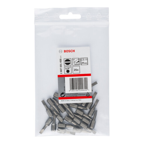 Bosch schroevendraaier bit extra-hard, S 0,5 x 4,0, 25 mm