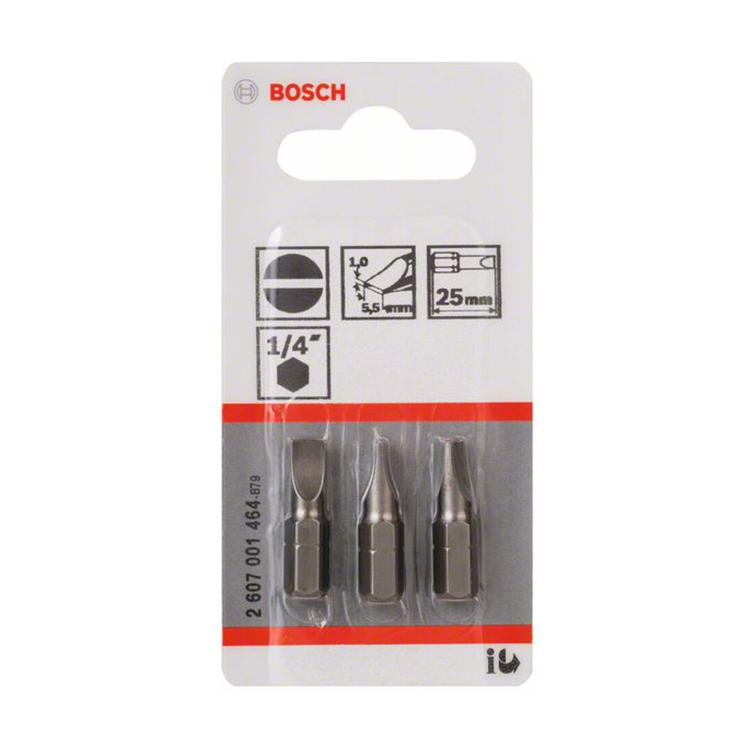 Bosch schroevendraaier bit extra-hard, S 1,0 x 5,5, 25 mm