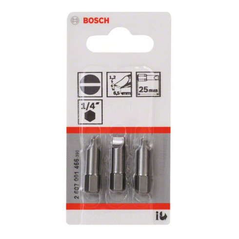 Bosch schroevendraaier bit extra-hard, S 1,2 x 6,5, 25 mm