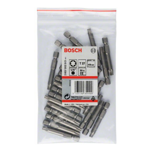 Bosch schroevendraaier bit extra-hard, T27, 49 mm