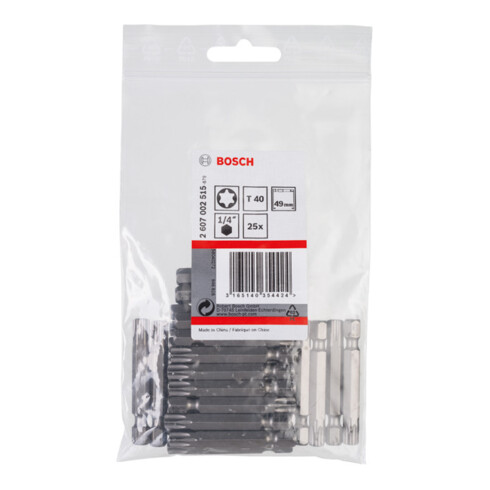 Bosch schroevendraaier bit extra-hard, T40, 49 mm