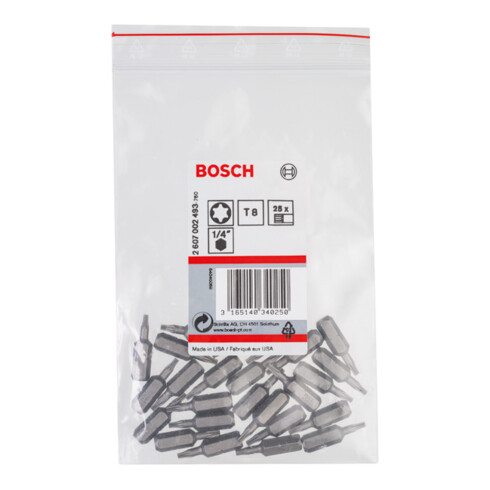 Bosch schroevendraaier bit extra hard T8 25 mm