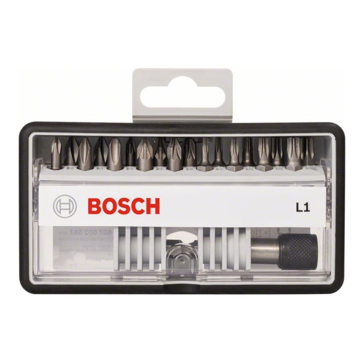 Bosch schroevendraaier bit set Robust Line L extra-hard 18+1-delig 25mm PH PZ TX