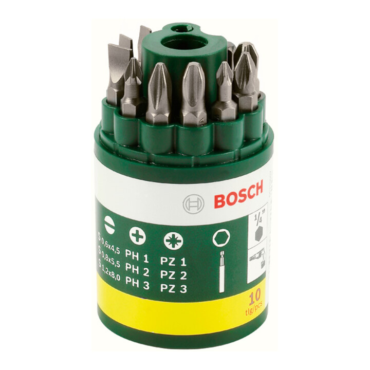 Bosch schroevendraaier bitset, 10 stuks, inclusief SL