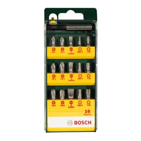 Bosch schroevendraaier bitset, 16 stuks