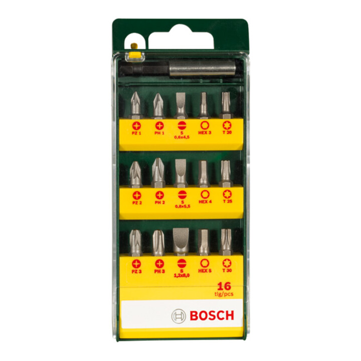 Bosch schroevendraaier bitset, 16 stuks