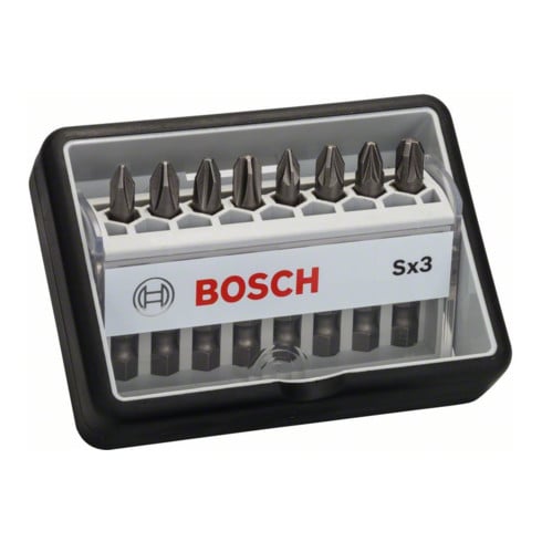 Bosch schroevendraaier bitset Robust Line Sx extra hard 8 stuks 49 mm PH PZ