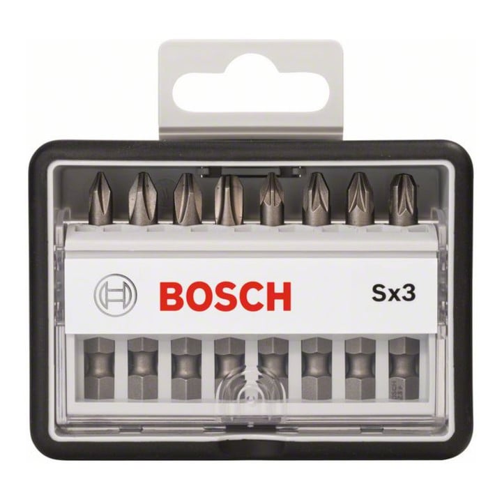Bosch schroevendraaier bitset Robust Line Sx extra hard 8 stuks 49 mm PH PZ