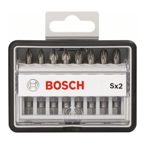 Bosch schroevendraaier bitset Robust Line Sx extra hard 8 stuks 49 mm PZ
