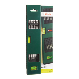 Bosch schroevendraaier en waterpasser set, 17 stuks