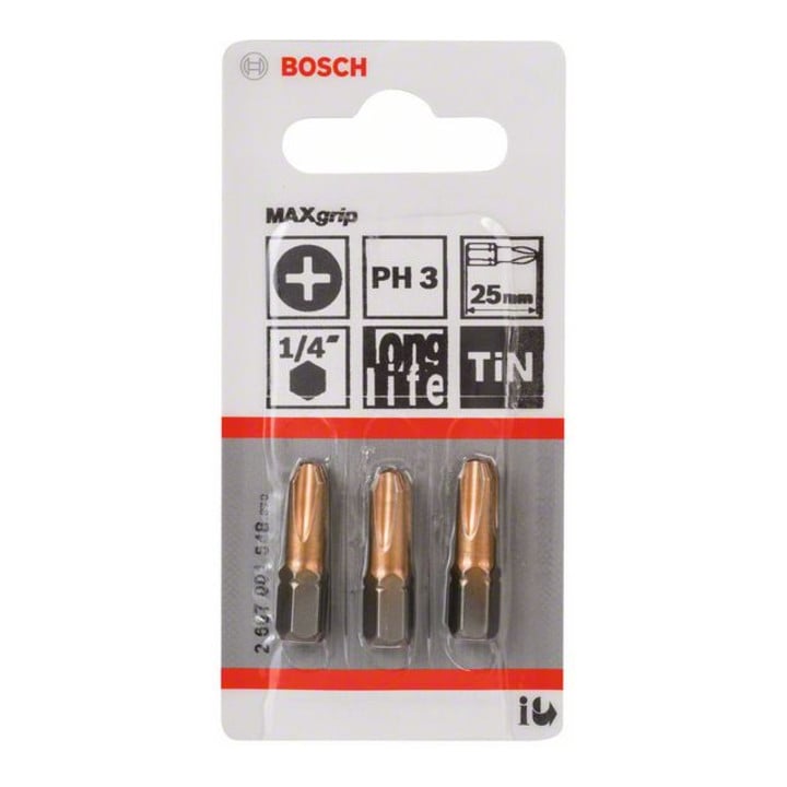 Bosch schroevendraaierbit Max Grip PH 3 25 mm