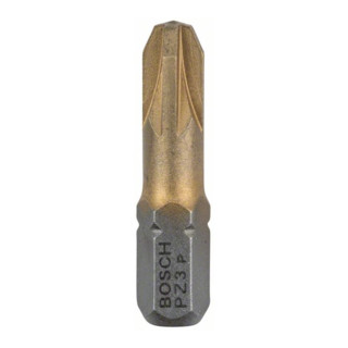 Bosch Pozidriv MaxGrip bit, L25 mm, 1/4" aandrijving, extra hard, set van 3