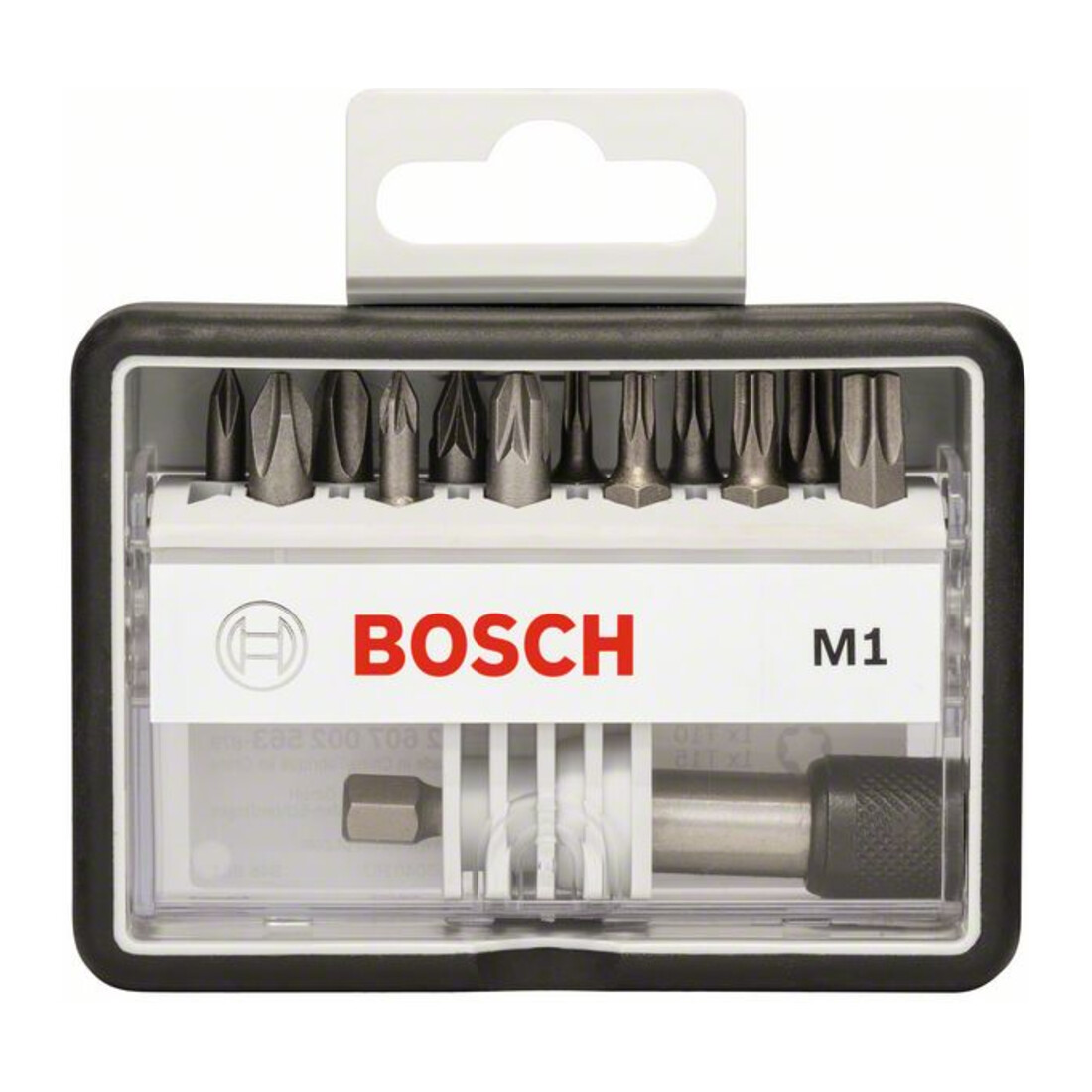 Bosch schroevendraaierbitset Robust Line M extra-hard 12 + 1-delig 25 mm PH PZ TX