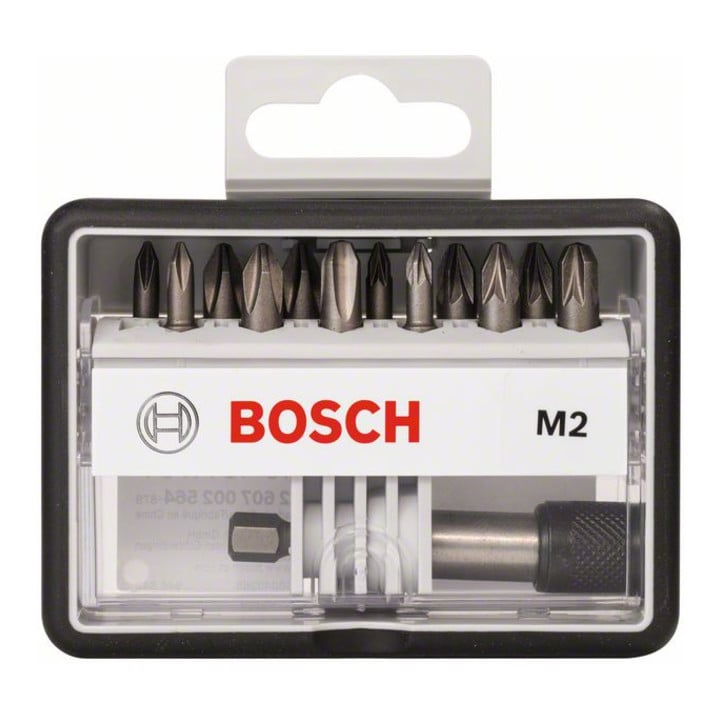 Bosch schroevendraaierbitset Robust Line M extra-hard 12 + 1-delig 25mm PH PZ