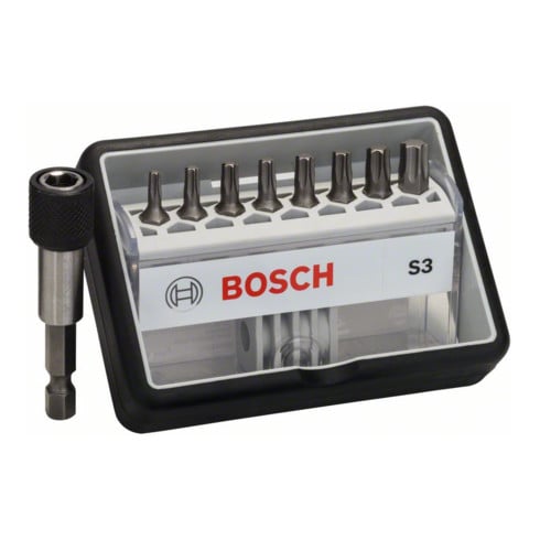 Bosch schroevendraaierbitset Robust Line S extra-hard 8 + 1-delig 25 mm TX