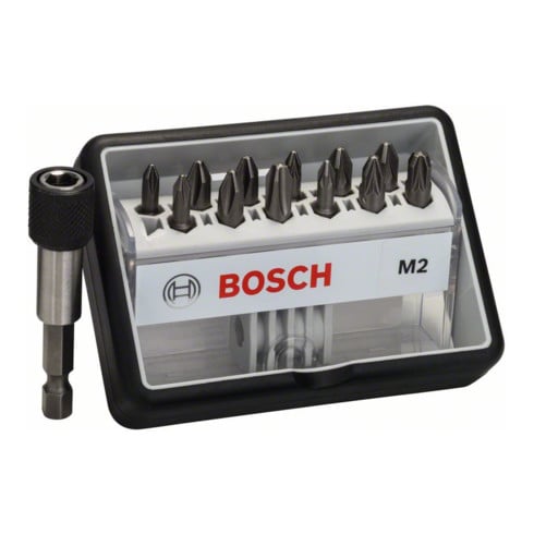 Bosch schroevendraaierbitset Robust Line M extra-hard 12 + 1-delig 25mm PH PZ