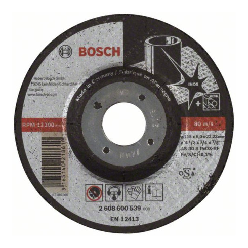Bosch Schruppscheibe gekröpft Expert for Inox AS 30 S INOX BF