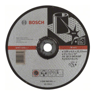 Bosch Schruppscheibe gekröpft Expert for Inox AS 30 S INOX BF 230 mm 22,23 mm 6 mm