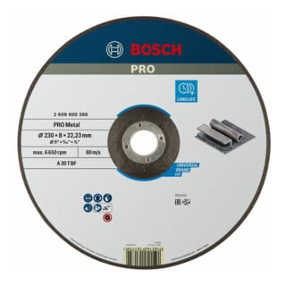 Bosch Schruppscheibe gekröpft Expert for Metal A 30 T BF 230 mm 22,23 mm 8 mm