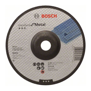 Bosch Schruppscheibe gekröpft Standard for Metal A 24 P BF 180 mm 22,23 mm 6 mm