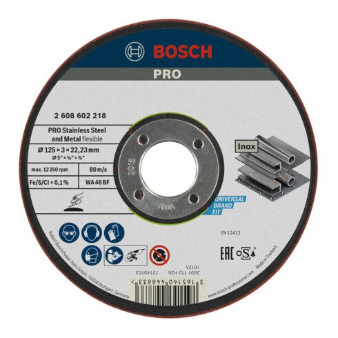 Bosch Schruppscheibe WA 46 BF Halbflexibel 125 mm 22,23 mm 3 mm