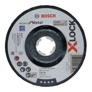Bosch Schruppscheibe X-LOCK gekröpft Expert for Metal A 30 T BF 125 x 22,23 x 6 mm