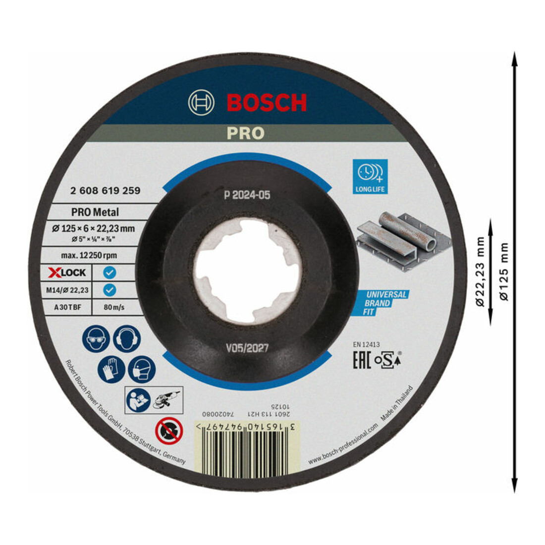 Bosch X-LOCK Schruppscheibe Expert for Metal A 30 T BF gekröpft