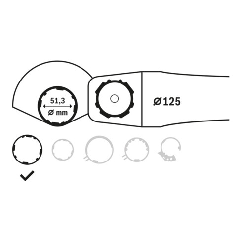 Bosch Schutzhaube mit Deckblech 125 mm passend zu GWS 8 - GWS 14