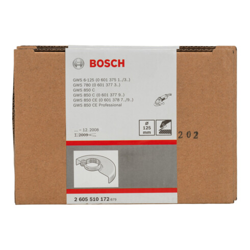 Bosch Schutzhaube ohne Deckblech 125 mm mit Codierung Schraubverschluss
