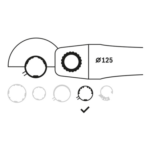 Bosch Schutzhaube ohne Deckblech 125 mm Schraubverschluss mit Codierung