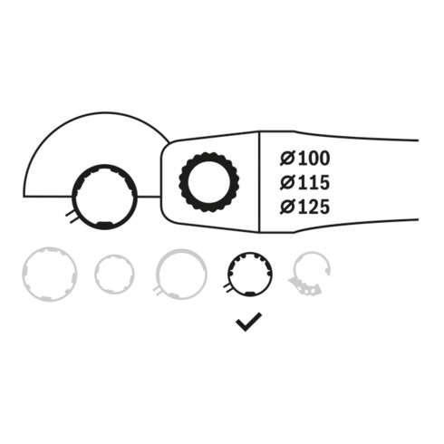 Bosch Schutzhaube ohne Deckblech zum Schleifen 100 mm