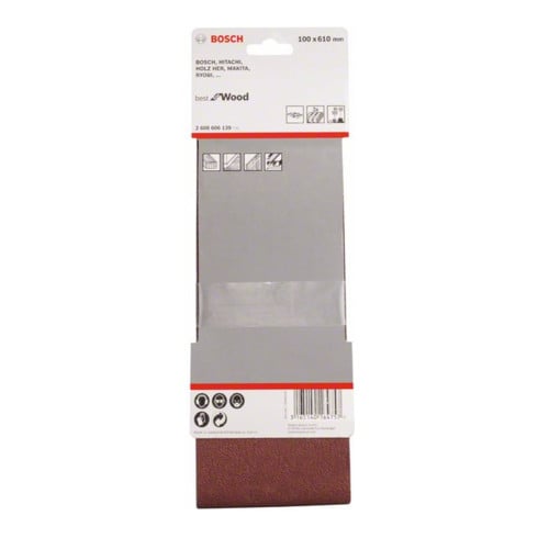 Bosch schuurbandenset X440 Best for Wood and Paint 3-delig 100 x 610 mm 60,80,100