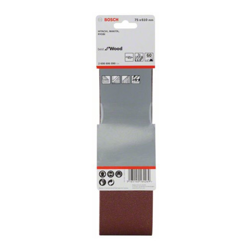 Bosch schuurbandenset X440 Best for Wood and Paint 75 x 610 mm 60