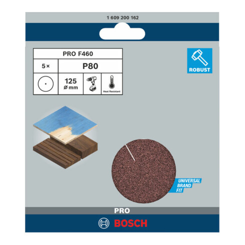 Bosch schuurpapier F460 gespannen voor boormachines