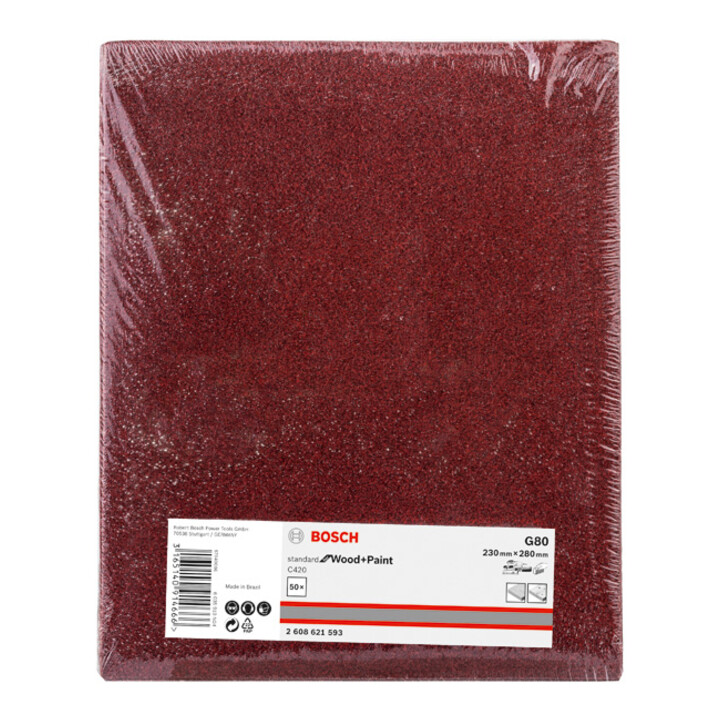 Bosch Schuurpapier C420 Standard voor hout en verf 280 x 230 mm