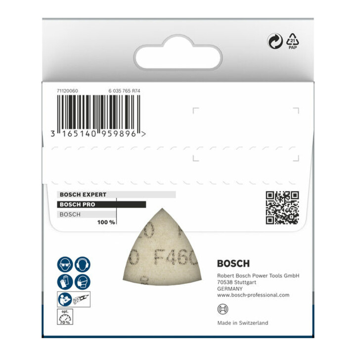 Bosch schuurpapier F460 Best for Wood and Paint 93 mm 120